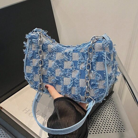 Blue Boho Women's Decorative Buckle Detailing - Picture 2 of 11